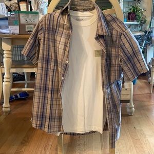 Sonoma 2 shirt combo - NEW - small - grey / blue woven